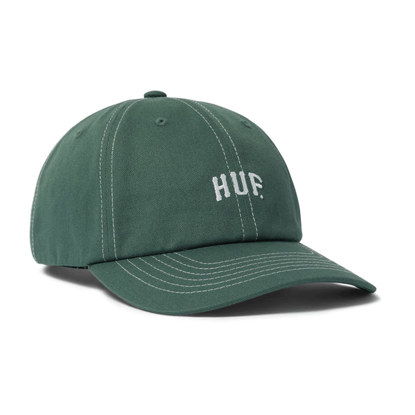 Huf Arch Logo 6 Panel Cv Hat Casquette - Forest Green - Streetart.fr